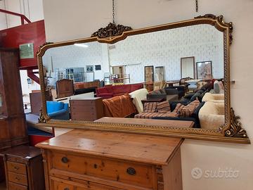 SPECCHIO DORATO GRANDE DA CREDENZA  