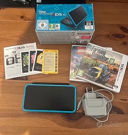 New Nintendo 2DS XL Scatola e Caricatore Originale