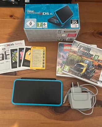 New Nintendo 2DS XL Scatola e Caricatore Originale