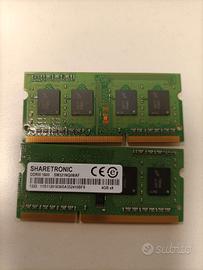 memoria ram 4gb ddr3 1600