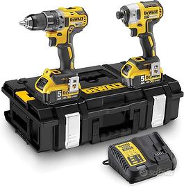 DeWalt Trapano+Avvitatore+batterie+caricabatterie
