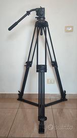 Treppiede Manfrotto 525MVB + testa fluida 503