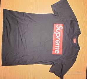 maglia  unisex nera SUPREME 