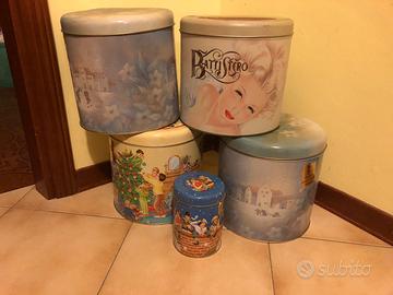 Scatole di latta marca Battistero vintage anno 90