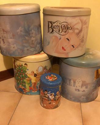 Scatole di latta marca Battistero vintage anno 90