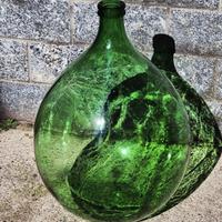 Damigiana d'epoca  54L verde scuro