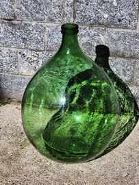 Damigiana d'epoca  54L verde scuro