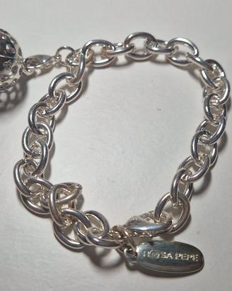 Bracciale Rosa Pepe ciondolo diffusore di profumo