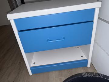 Cameretta per bambini blu e bianca
