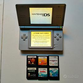 Nintendo DS Lite Argento Console + 6 Giochi