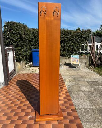 Colonna bagno girevole rovere specchio h180