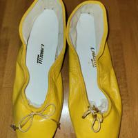 Ballerine Porselli gialle passeggio tacco 0,5 cm