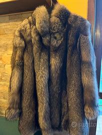 Pelliccia vintage volpe argentata - taglia 46 M/L