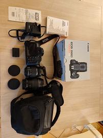 Canon EOS 2000D + 2 obiettivi (18-55 + 55-200) 