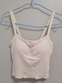 Top rosa con spalline