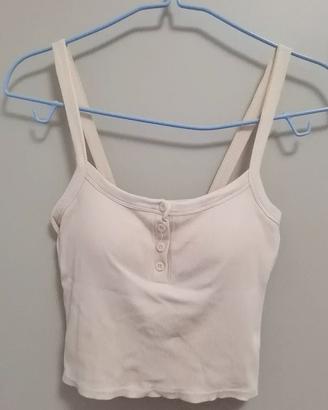 Top rosa con spalline