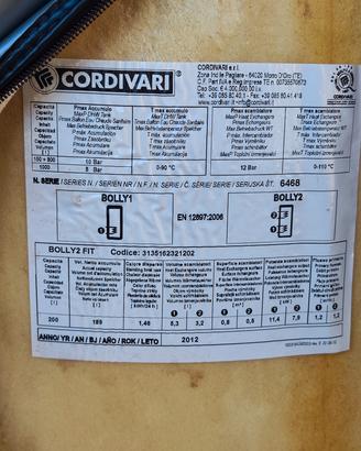 Bollitore Cordivari Bolly2 200 litri