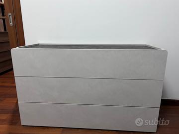 Comó e due comodini moderni effetto cemento