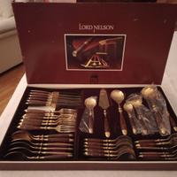 Servizio posate Lord Nelson in legno rosa e bronzo