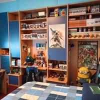 Mobile a ponte / parete attrezzata marrone