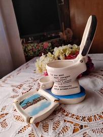 Posacenere WC ricordo Firenze porcellana Vintage