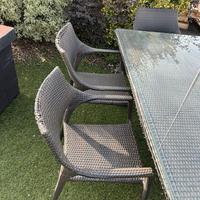 TAVOLO E 6 SEDIE RATTAN