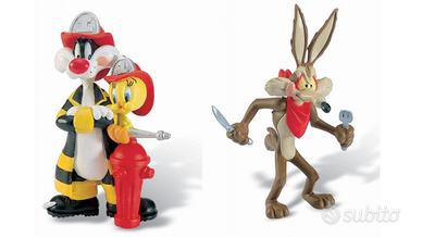Looney tunes set 2 mini figure willy il coyote sil