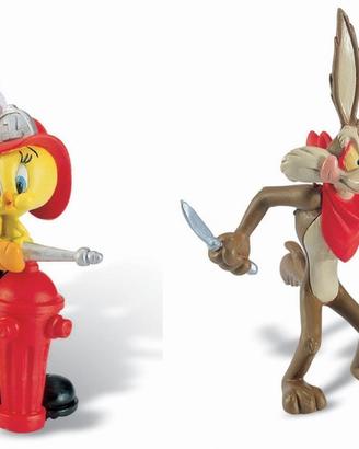 Looney tunes set 2 mini figure willy il coyote sil
