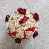 pallina in vimini per decoro albero di Natale 