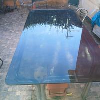 tavolo in vetro da interno esterno 