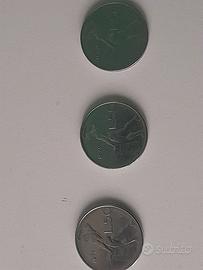 3 monete italiane da 50 lire- caravelle anni 70