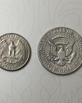 USA - moneta Quarter dollar - Half dollar ARGENTO