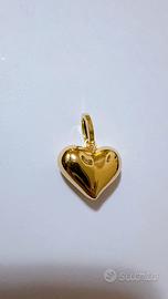 Ciondolo cuore elettroformato in oro 18kt 750