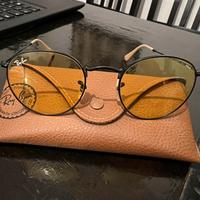 Ray Ban round metal lente gialla