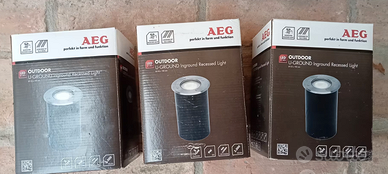 3 faretti da incasso per esterni IP67 - Marca AEG
