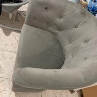 Poltrona a secchiello in velluto