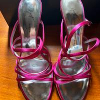 Giuseppe Zanotti - Sandali in raso color fucsia 37