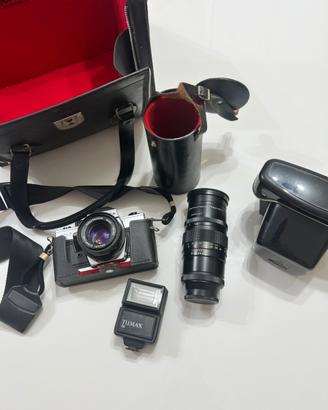 Set reflex analogica Praktica MTL5 obiett flash