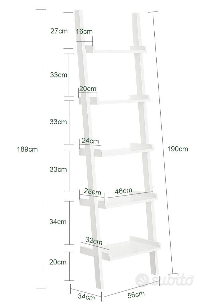 Scaffale a scala bianco - Arredamento e Casalinghi In vendita a Gorizia