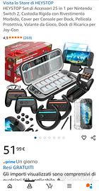 Set Accessori 25 in 1 per Nintendo Switch 2 