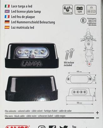 Luce porta targa