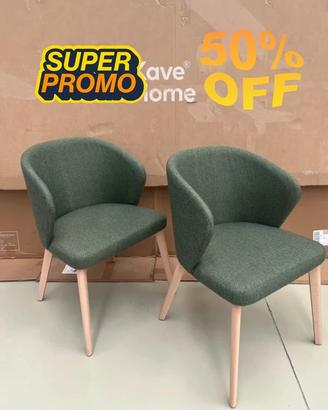 Sedia Darice kave home n ciniglia verde