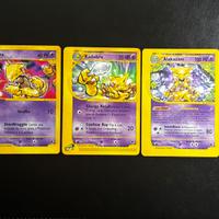 Carte Pokemon Abra, Kadabra, Alakazam