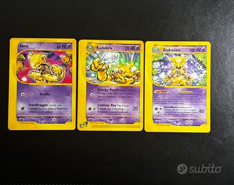 Carte Pokemon Abra, Kadabra, Alakazam