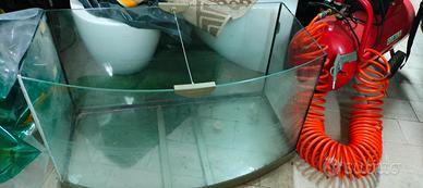 Acquario in vetro senza coperchio pesci tartarughe