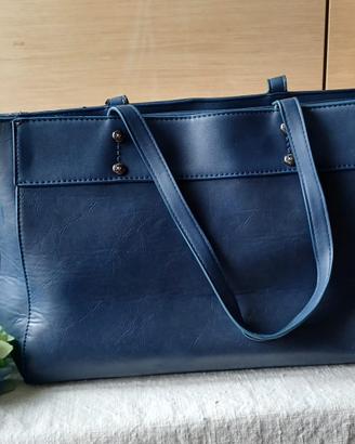 Borsa a mano blu Polo Club