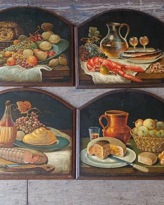 Set quattro quadri nature morte