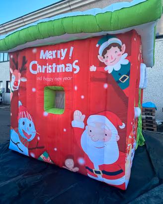 Casetta Babbo Natale gonfiabile