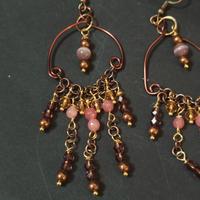 orecchini vetro,ematite,agata,brinzati