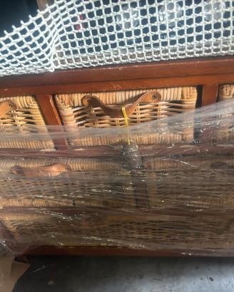 Cassettiera rattan